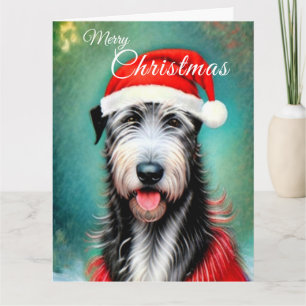 Christmas Irish Wolfhound Kaart