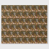 Christmas Irish Wolfhound Tangled In Lights Cadeaupapier (Vlak)