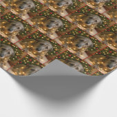 Christmas Irish Wolfhound Tangled In Lights Cadeaupapier (Hoek)