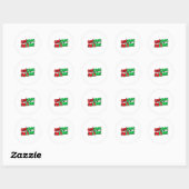 Christmas Is Awesome Digital Art Design _1 Ronde Sticker (Vel)