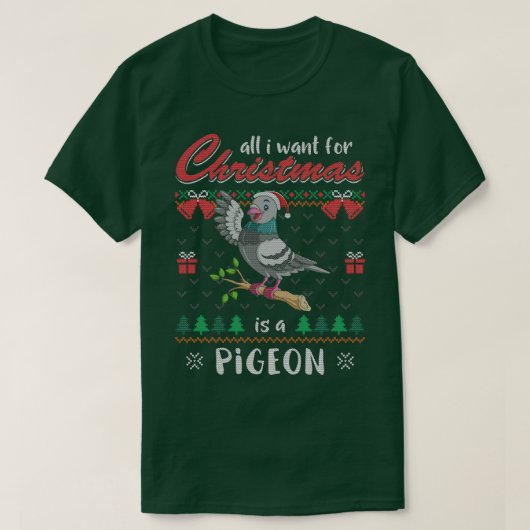 Christmas Is Better With A Pigeon Ugly Christmas S T-shirt (Design voorkant)