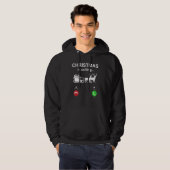 Christmas Is Calling Santa Sleigh Hoodie (Voorkant volledig)