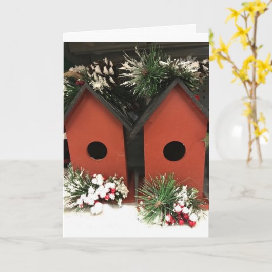 CHRISTMAS IS IN DE LUCHT EN WISSEN ZIJN OP DE WEG KAART (Gele Bloem)