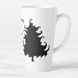 Christmas is Love Black Tree Saying Latte Mok