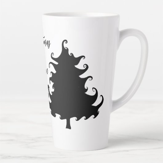 Christmas is Love Black Tree Saying Latte Mok (Rechts)