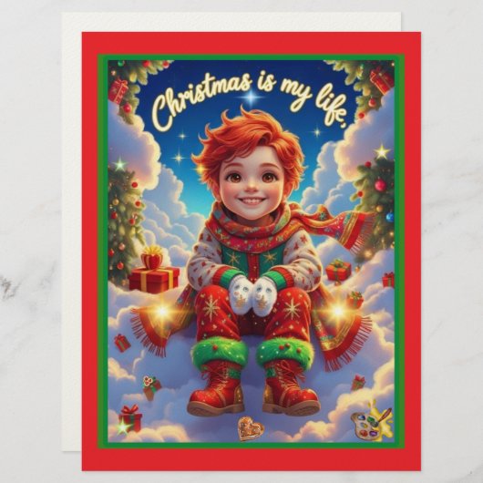 Christmas is my life, briefhoofd (Voorkant / Achterkant)