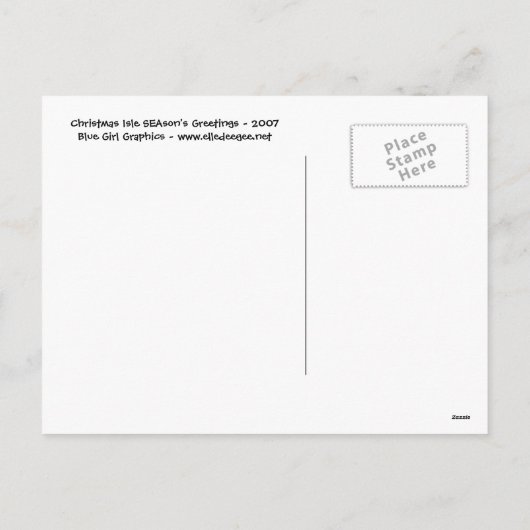 Christmas Isle SEAson's Greetings Briefkaart (Achterkant)