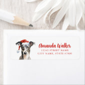Christmas Italian Greyhound Retouradreslabels Etiket (Insitu)