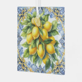 Christmas Italian Lemons Glass Ornament (Voorkant links)