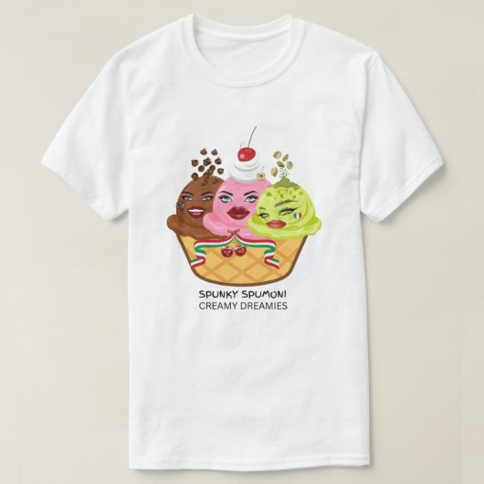 Christmas Italian Spunky Spumoni! T-Shirt (Design voorkant)