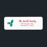 Christmas Ivy Berries retouradres Etiket<br><div class="desc">Geniet van onze heilige kerstlabels.</div>