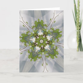 Christmas Ivy Kaleidoscope Star Feestdagen Kaart