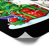 Christmas Jack Russell Santa Hat Xmas Jack Russell Poster (Hoek)