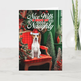 Christmas Jack Russell Terrier Hond Naughty of Nic Feestdagen Kaart