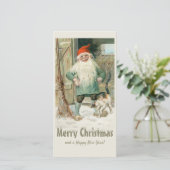 Christmas Jenny Nyström Tomte and cat CC1191 Feestdagenkaart (Staand voorkant)