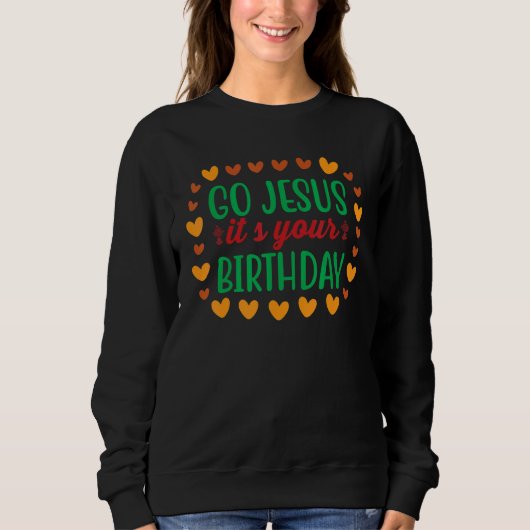 Christmas Jesus Cookies Mistletoe Snowman Present Trui (Voorkant)
