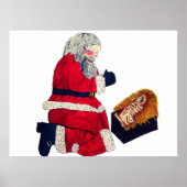 CHRISTMAS JESUS EN SANTA POSTER (Voorkant)