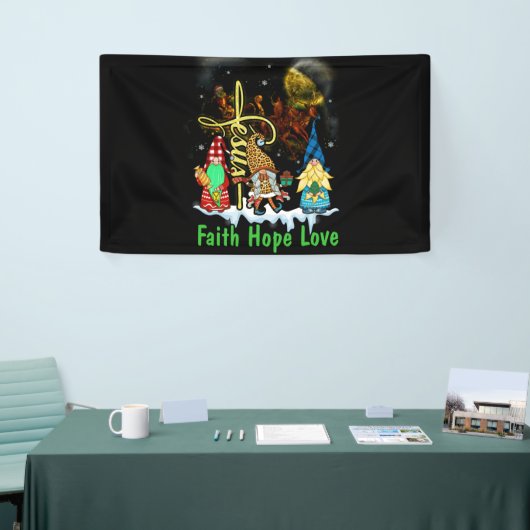 Christmas Jesus Faith Hope Love Snowman Christian Spandoek (Beurs)