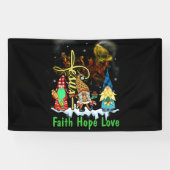 Christmas Jesus Faith Hope Love Snowman Christian Spandoek (Horizontaal)