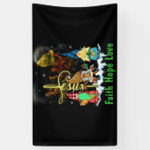 Christmas Jesus Faith Hope Love Snowman Christian Spandoek (Verticaal)