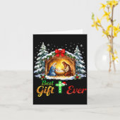 Christmas Jesus  Kaart (Gele Bloem)