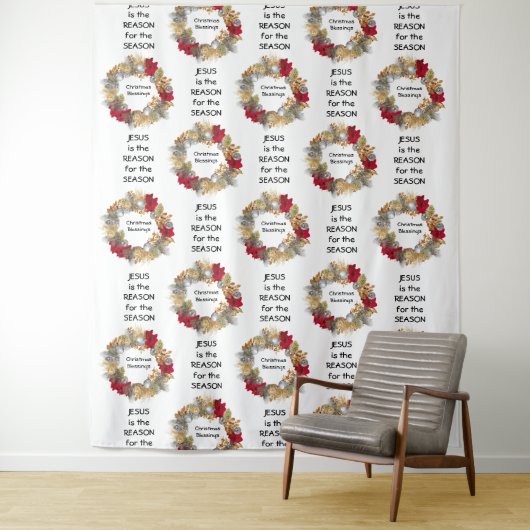Christmas | JESUS REDEN SEIZOEN | feestkrans Wandkleed (In situ)