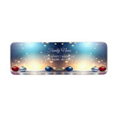 Christmas Jewel Frame Return Address Label (Voorkant)