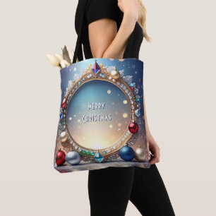 Christmas Jewel Lijst Holiday Canvas tas
