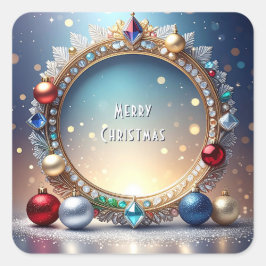 Christmas Jewel Lijst Holiday Sticker