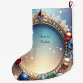 Christmas Jewel Lijst Holiday Stocking Grote Kerstsok (Achterkant)