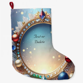 Christmas Jewel Lijst Holiday Stocking Grote Kerstsok