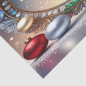 Christmas Jewel Lijst Holiday Tissue Paper Tissuepapier (Detail)