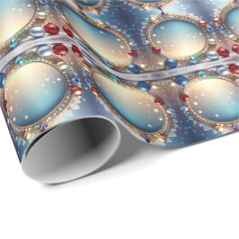 Christmas Jewel Lijst Wrapping Paper Cadeaupapier