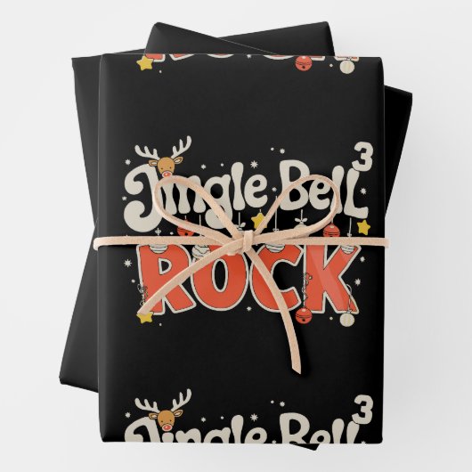 Christmas Jingle Bells 3 Math Rock Xmas Holiday Inpakpapier Vel (In situ)