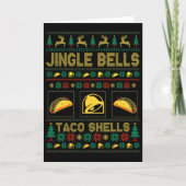 Christmas Jingle Bells Taco Shells Fun Ugly Xmas  Kaart (Voorkant)
