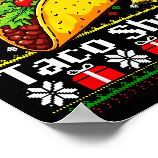 Christmas Jingle Bells Taco Shells Funny Family Ug Poster (Hoek)