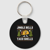 Christmas Jingle Bells Taco Shells Funny Xmas Taco Sleutelhanger (Voorkant)