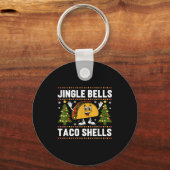 Christmas Jingle Bells Taco Shells Funny Xmas Taco Sleutelhanger (Voorkant)