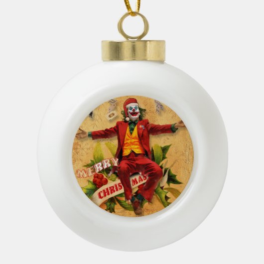 Christmas Joke Keramische Bal Ornament (Voorkant)
