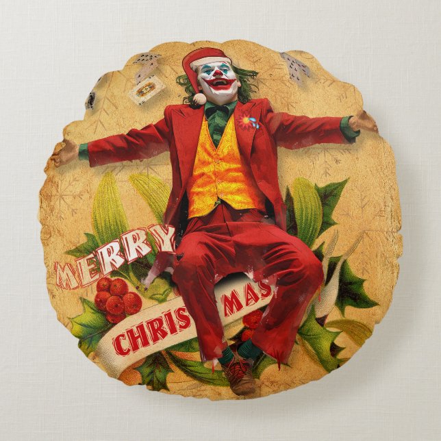 Christmas Joke Rond Kussen (Voorkant)