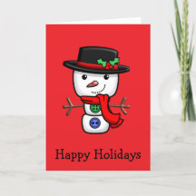 Christmas Jolly Snowman Gevouwen Vakantie Kaart