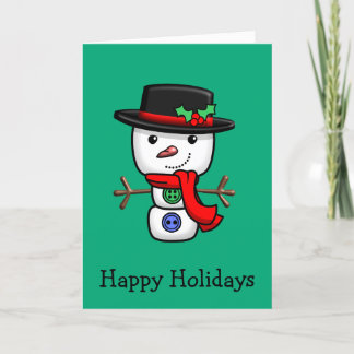Christmas Jolly Snowman Gevouwen Vakantie Kaart