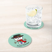 Christmas Jolly Snowman Onderzetter (Insitu)