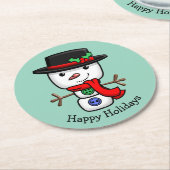 Christmas Jolly Snowman Onderzetter (Gebogen)