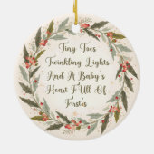 Christmas Joy – A Keepsake of Firsts, Light & Love Keramisch Ornament (Achterkant)