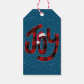 Christmas Joy Buffalo Plaid Cadeaulabel (Voorkant)