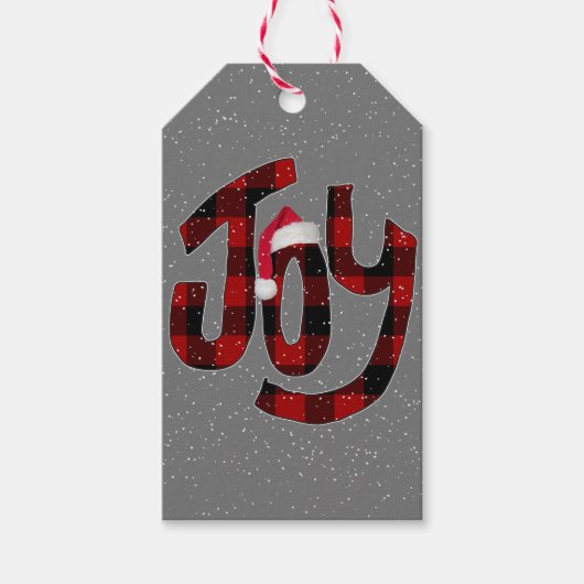Christmas Joy Buffalo Plaid Cadeaulabel
