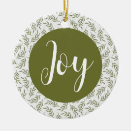 Christmas Joy Custom Family Photo Holiday Keramisch Ornament