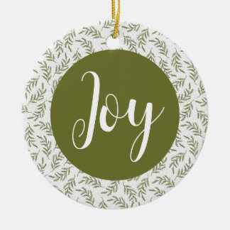 Christmas Joy Custom Family Photo Holiday Keramisch Ornament