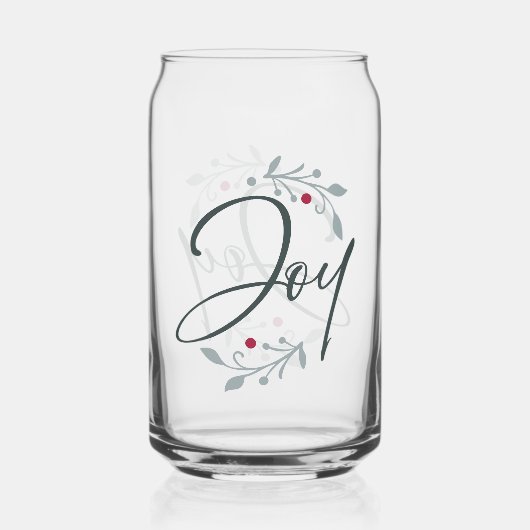 Christmas Joy Drinkware Glass Blikvorm Glas (Voorkant)